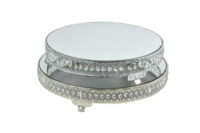 Ensemble de supports à gâteaux ronds en cristal miroir doré, support à cupcakes, plateau de présentation pour la décoration de mariage, d'anniversaire, de fête