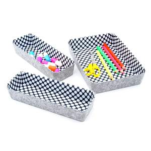 Organisateur de tiroir peu encombrant, séparateur fin en feutre pour ustensiles de cuisine, chaussettes, sous-vêtements, compartiments personnalisables pour la maison - Product Image 3