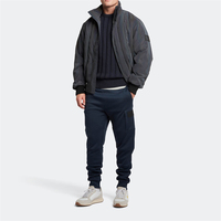 LF Custom Patch Outdoor 100% Polyester Ribbed Poignets Ourlet Hommes Casuals Iridescent Bomber Jacket