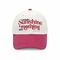 Casquette de baseball personnalisée avec broderie Sunshine Morning Puff, six panneaux, style Dad Hat, visière courbée, Snapback réglable, unie, pour la vente en gros
