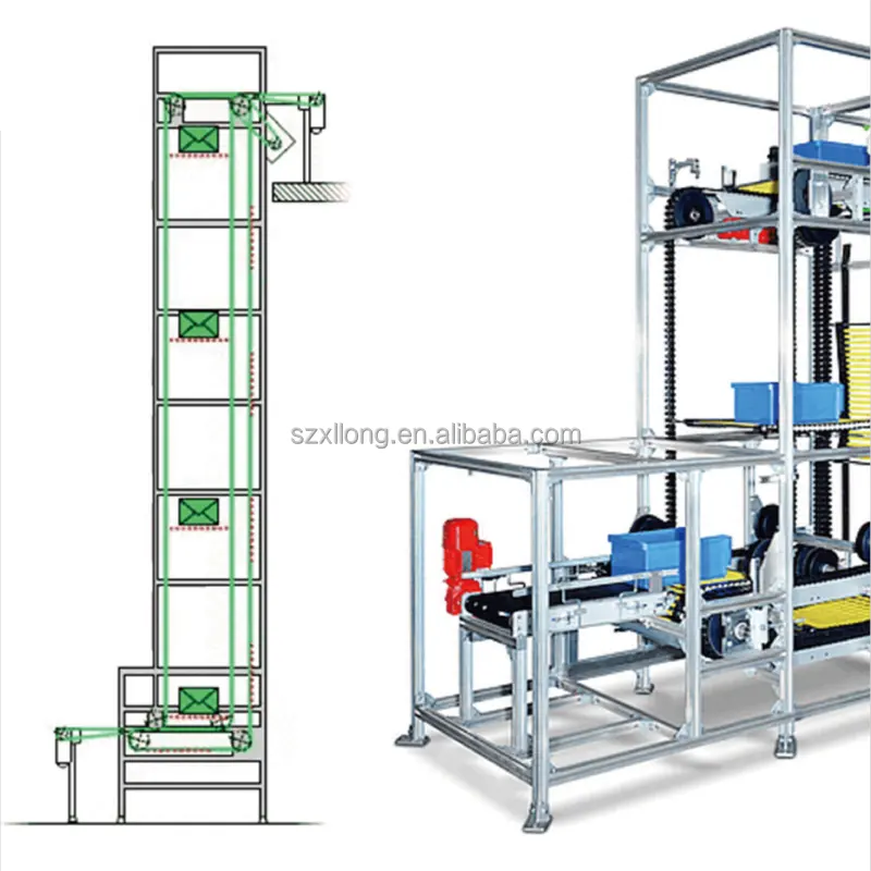 X-YES Multi-Floor Transport Improves Productivity Vertical Lift Conveyor Z Type Conveyor Continuous Vertical Conveyor