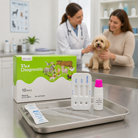 Kit de test rapide combiné 3 en 1 pour l'antigène CPV CCV Giardia chez le chien, échantillon fécal, kit de test vétérinaire pour maladies canines, OEM ODM