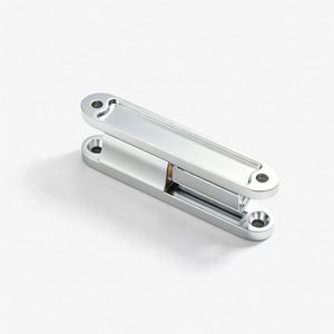 RAXHP Bisagra Moderna de Aleación de Zinc Cromada Brillante de 4 mm de Grosor con Apertura de 180 Grados y 4 Orificios para Montaje Oculto Vertical de Puertas - Product Image 6