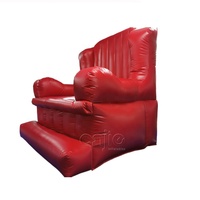 Fauteuil canapé gonflable double siège moderne avec pompe à air intégrée pour le camping, les restaurants en plein air, les parcs, les hôtels, les pique-niques et la pêche