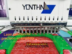 Computer Embroidery Machine Yonthin High Speed 15 Needle Single Head Small Computer Embroidery Machine Suppliers Prices For Sale Computerized T-shirt Ca P