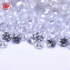 Redleaf gros 3A couleur blanche zircon rond 0.8mm-2mm pierres précieuses en vrac petit zircon cubique synthétique - Product Image 3