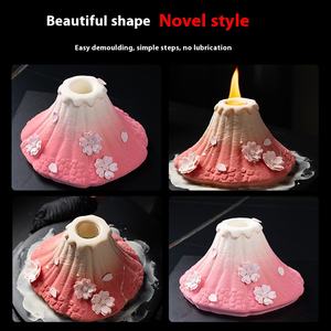 AKOKO Flame Mountain francés tridimensional volcánico Mousse <span class=keywords><strong>molde</strong></span> de silicona herramientas para pasteles con fácil desmoldeo - Product Image 5