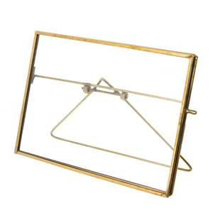 HMS 5 \ "X 7 \" in metallo oro cornice per foto in lega e vetro per uso domestico decorativo - Product Image 2
