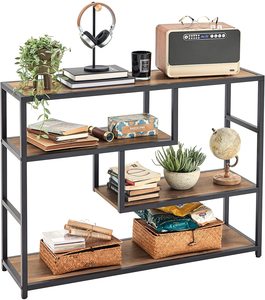 Table <span class=keywords><strong>console</strong></span> convertible de <span class=keywords><strong>luxe</strong></span> moderne, noir, blanc, or, acier inoxydable, pieds en bois, style mid-century, meubles pour la maison et l'hôtel - Product Image 1