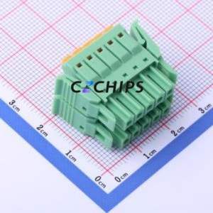 KF2EDGKNHG-3.5-2*5P Plug-in Terminal Block P=3.5mm Connector Male Plug 2x5P 3.5mm Green - Product Image 2