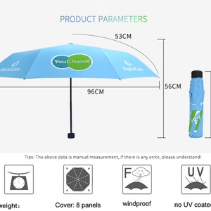 Luxury Modern Promotional Umbrella Manual Black Disposable 3-Fold Metal <b>Frame</b> Customizable Business Gifts Pongee Panel - Product Image 6