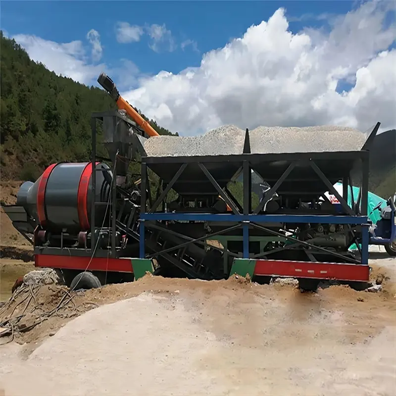 Manufacturer Price 50M3/H 60M3 China Mini Mobile Ready Mixer Portable Concrete Cement Ready Dry Wet Mixing Batching Plant