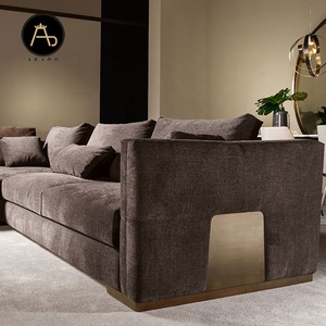 <span class=keywords><strong>Mobili</strong></span> personalizzati per la casa della villa divano di design italiano di lusso set da soggiorno divano in pelle a tre posti set di divani da soggiorno - Product Image 5