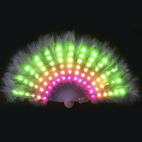 Ventilateur à plumes LED portable avec télécommande pour spectacles sur scène et lumières de danse - Vente chaude de Thanksgiving