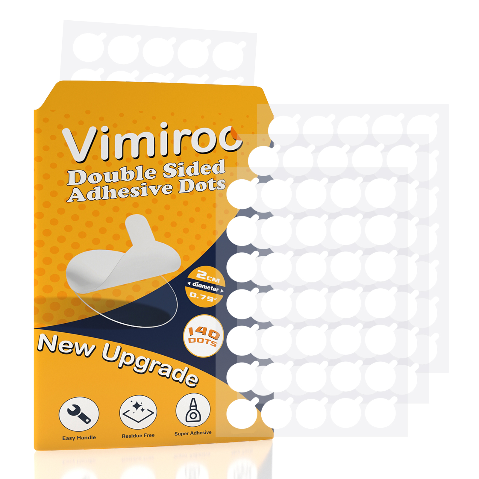 High-viscosity Circular Double-sided Self-adhesive Tape with Easy-to-peel Handle Acrylic Double-sided Tape