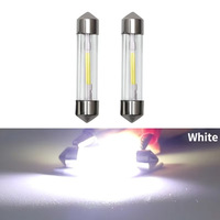 Ampoules LED Festoon 12V/24V, boîtier de lampe dôme, plaque d'immatriculation de voiture/porte en verre/coffre, 31-41MM, 6500K, bande lumineuse LED COB, Ra80, 2400LM