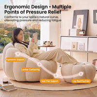 Nouveau design, canapé paresseux extensible en velours de haute qualité, fauteuil de salon abordable pour appartement et hôtel