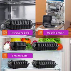 กล่องพลาสติก PP แบบใช้แล้วทิ้ง OEM ขนาด 8x8 นิ้ว 3 ช่อง สำหรับแบรนด์ต่างๆ - Product Image 4