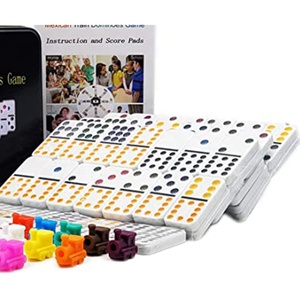 Jeu <span class=keywords><strong>de</strong></span> 6 dominos <span class=keywords><strong>en</strong></span> mélamine 28 carreaux <span class=keywords><strong>de</strong></span> domino colorés <span class=keywords><strong>Jeux</strong></span> <span class=keywords><strong>de</strong></span> <span class=keywords><strong>société</strong></span> familiaux classiques Jeu <span class=keywords><strong>de</strong></span> domino <span class=keywords><strong>en</strong></span> cuir Double 12 - Product Image 6
