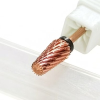 Fraise à ongles rotative en acier tungstène or rose 5 en 1 pour machine à ongles, outil de retrait pour poudre acrylique