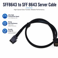Cable de Datos para Servidor con Impedancia de 100 Ohmios, Conector SFF-8643 Mini SAS HD de 36 Pines, Interconexión de Placa Posterior de Almacenamiento de Alto Rendimiento