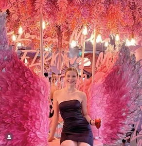 Ailes d'<span class=keywords><strong>ange</strong></span> en plumes blanches et violettes pour adulte, costume de fête de Noël, cosplay, danse, spectacle de scène, carnaval, Halloween, décoration festive - Product Image 5