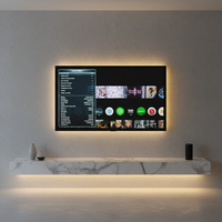 TV LED Smart 4K 50 inci Terbaru dengan Refresh Rate 60Hz, WiFi, Android, Google Custom Version, Harga Pabrik Hitam Diskon