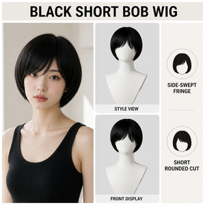Perruque de <span class=keywords><strong>cosplay</strong></span> <span class=keywords><strong>Kaneki</strong></span> Ken Sasaki, noire avec mèches blanches, cheveux synthétiques courts, résistante à la chaleur, directement de l'usine, pour <span class=keywords><strong>cosplay</strong></span> - Product Image 1