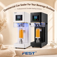 Machine de scellage automatique FEST pour canettes de boissons, canettes transparentes en plastique, thé à bulles, soda, bière