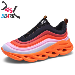 Chaussures de sport décontractées pour hommes, respirantes, à semelle souple, motif arc-en-ciel, grandes tailles, baskets de court, tendance mode printemps-automne - Product Image 1
