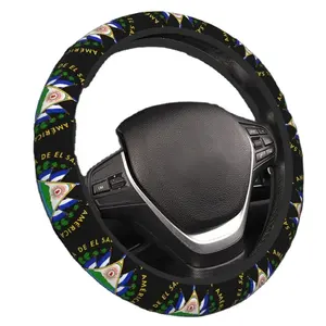 Phổ Kích thước 15 inch EL salvador cờ đàn hồi chỉ đạo Wheel bìa với tùy chỉnh in ấn - Product Image 1