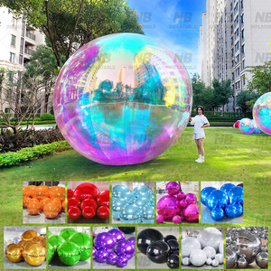 Custom 4m Inflatable Reflective Air-Sealed Mirror Sphere <b>Balloons</b> Hanging Big Shiny Balls <b>Customized</b> Inflatable Mirror Ball Cust - Product Image 1