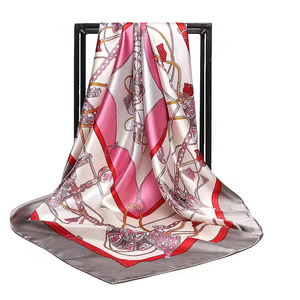 Pañuelo de Cabeza de Verano de 90 cm <span class=keywords><strong>x</strong></span> 90 cm para <span class=keywords><strong>Mujer</strong></span>, Pañuelo Cuadrado Brillante Sólido Personalizado con Acabado de Satén de Seda para <span class=keywords><strong>Mujer</strong></span> - Product Image 5