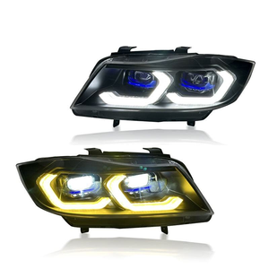 Faro Delantero para Auto BMW Serie 3 E90, Conjunto de Faros Modificados con Luz Diurna Blanca/Amarilla, Luz Direccional, Nuevo - Product Image 3