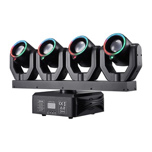 Projecteur à tête mobile 150W, 4 têtes RGBW, éclairage de scène, faisceau laser RGBW, éclairage à tête mobile pour DJ, discothèque, mariage, fête, parc à thème - Product Image 1