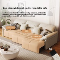 Foshan Echtes Leder Elektrisches Schlafs ofa Multifunktion ales Elefanten ohr Dehnbares modernes einfaches Wohnzimmer Art Straight Set