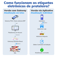 MinewTag Fabricante ESL, Etiqueta de Precio Digital para Estante, Papel Electrónico E-ink de 2,66 Pulgadas con BLE 5.0 ESL