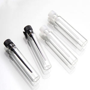 <span class=keywords><strong>ONO</strong></span> Fábrica Stock Personalizado 1mL 2ml 3ml Probador de vidrio Botella Perfume Muestra Viales Mini tubos de vidrio con palo de plástico - Product Image 1