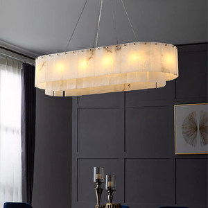 <span class=keywords><strong>Lustre</strong></span> <span class=keywords><strong>et</strong></span> suspensions modernes en <span class=keywords><strong>cuivre</strong></span> <span class=keywords><strong>et</strong></span> marbre avec LED intégrées, finition <span class=keywords><strong>blanc</strong></span> chaud, CRI 90 élevé, garantie 3 ans - Product Image 3