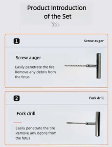 ชุดซ่อมยางรถจักรยานยนต์แบบโลหะทั้งหมด, ชุดอุปกรณ์ปะยางพร้อมกล่อง -001 - Product Image 6