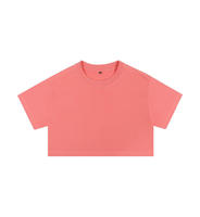 Nouveau T-shirt court en coton pour femme, style décontracté, avec logo imprimé, coupe ample et nombril apparent, idéal pour la vente en gros