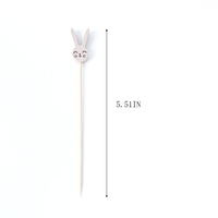 Décorations de gâteau de fête de vacances pour enfants fournitures 14cm décorations de cupcake lapin à longues oreilles pour apéritifs boissons alimentaires