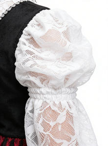 Disfraz de Bruja para Niñas, Vestido Negro y Rojo de Halloween con Sombrero, Estilo Gótico, Inspirado en Películas y Series de TV, de Poliéster - Product Image 6