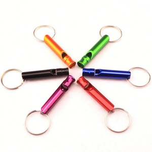Silbato de Emergencia para Supervivencia con Llavero - Silbato de Aluminio Fuerte para Campismo y Senderismo al Aire Libre, Equipo de Seguridad - Product Image 2