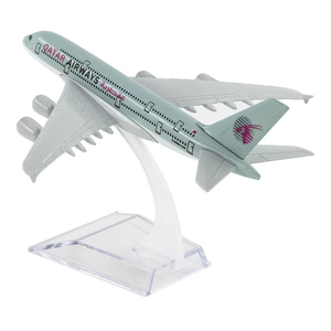 Modèle d'avion à l'échelle 1:500, Qatar <span class=keywords><strong>Airways</strong></span> Airbus A380, modèle d'avion en alliage moulé sous pression avec support, fourni par l'usine - Product Image 2