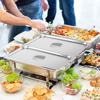 Bac Gastronorm en Acier Inoxydable 1/2, Style Européen, Contenant Alimentaire GN pour Équipement de Service de Restaurant et d'Hôtel