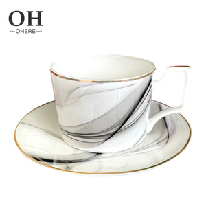 ชุดถ้วยกาแฟและจานรองสไตล์ยุโรปลายกระดูกจีนชุดจานชามกาแฟชาและกาแฟสุดสร้างสรรค์สำหรับบ้านและคาเฟ่ - Product Image 1