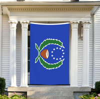 Bandera de Pohnpei de 3x5 pies, poliéster de lujo resistente y duradero, para interiores/exteriores con rayas cosidas y ojales de latón