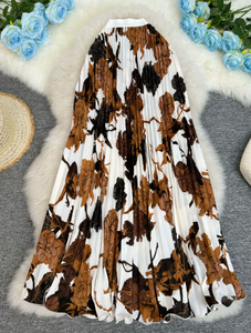 <span class=keywords><strong>Gonna</strong></span> <span class=keywords><strong>Lunga</strong></span> Plissettata a Linea A di Alta Qualità con Stampa Retrò Africana, Classica e Versatile per il Lavoro - Product Image 5