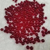 Batu Permata Lepas Berkualitas Tinggi Grosir Bentuk Bola Halus 3mm 4mm 5mm 6mm 5 #   Manik-manik Bulat Korundum Sintetis Ruby